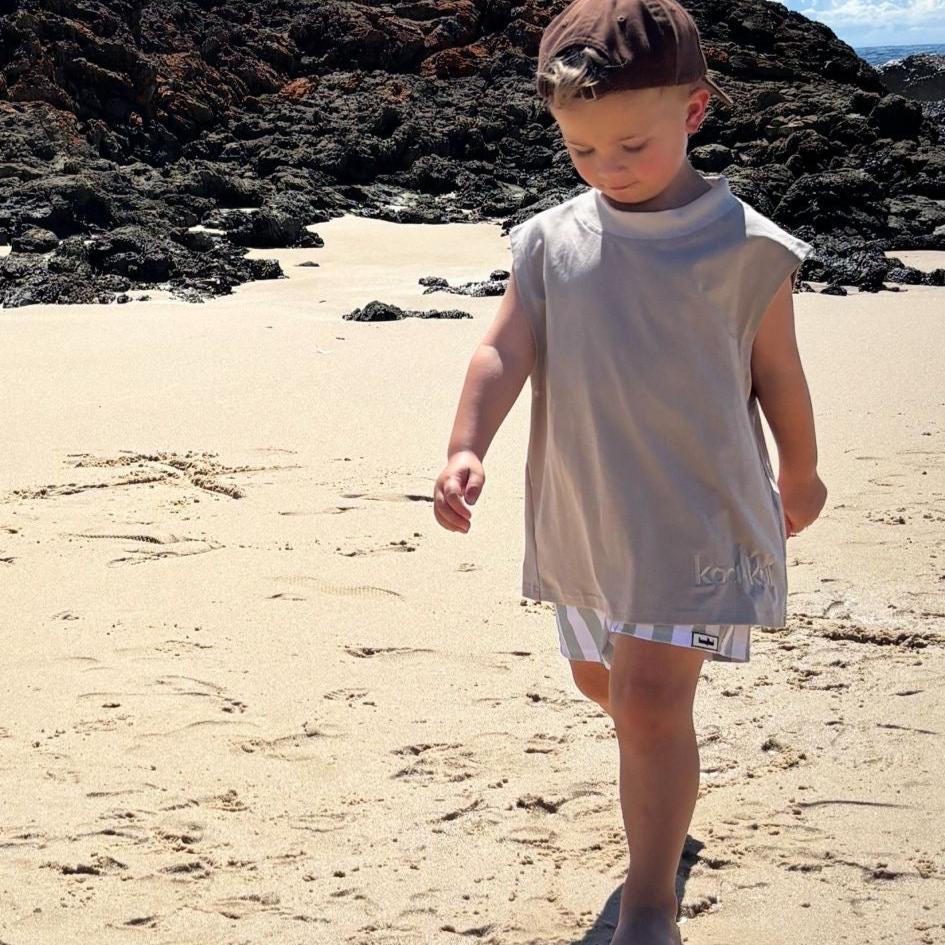 Sea Foam Grey Muscle Tank