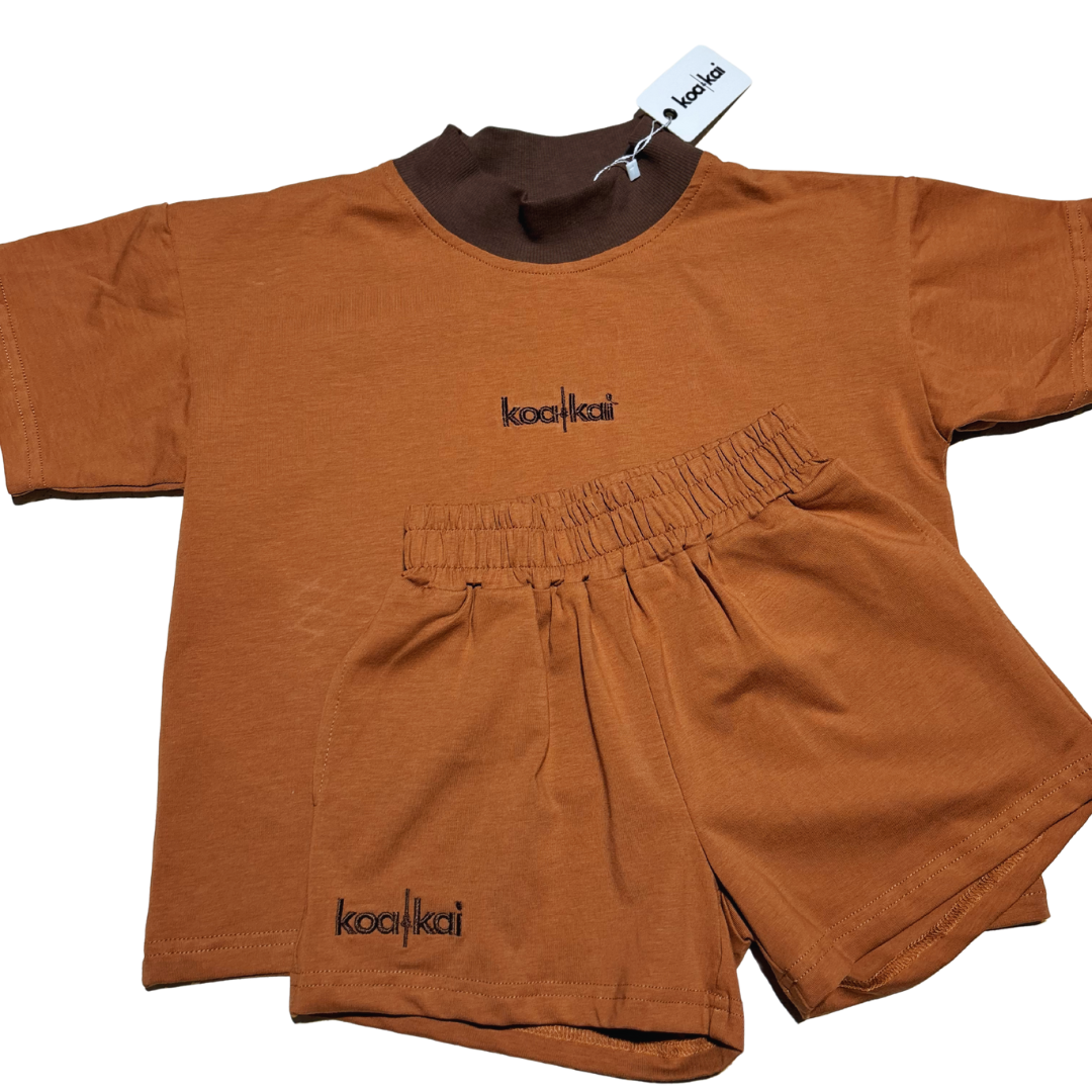 Choccie Brown T shirt set