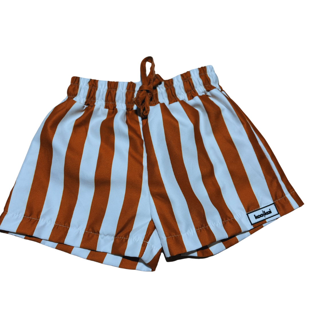 Chocolate Brown Stripe Boardies