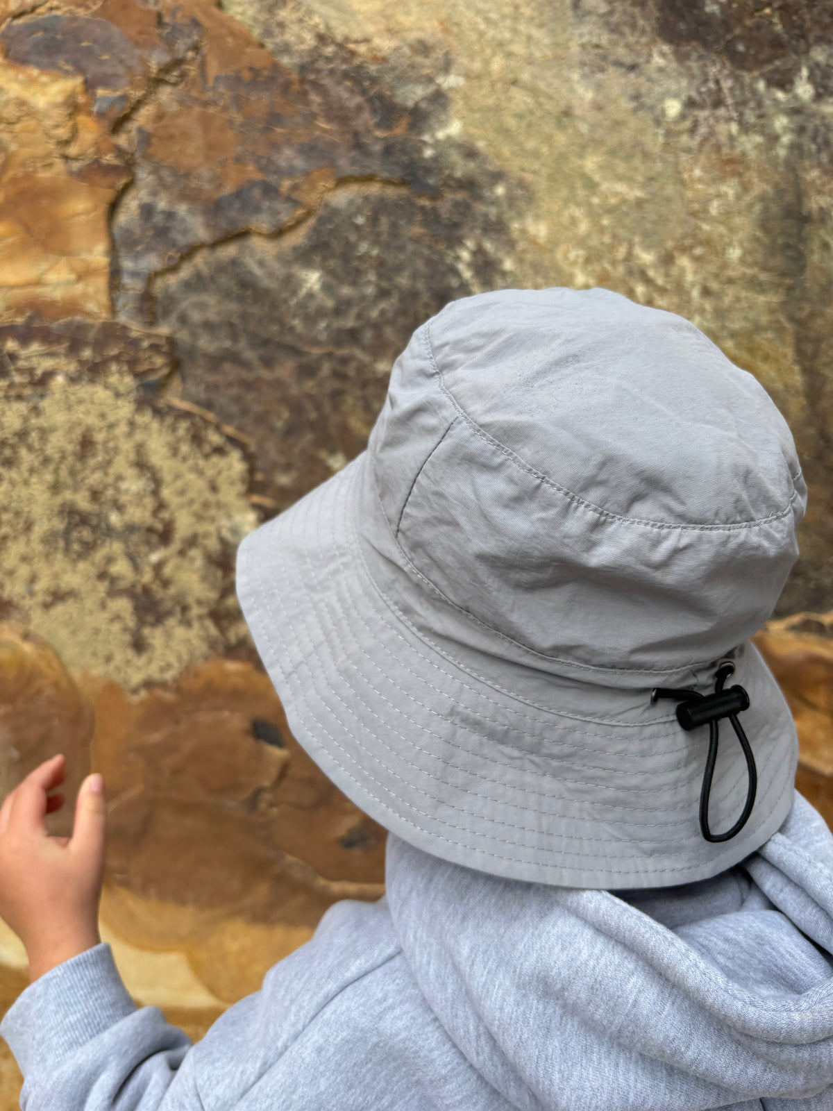 slate grey hat koa and kai back of hat